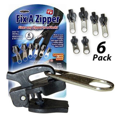 6-Pack Durable Zippers Khaki 1