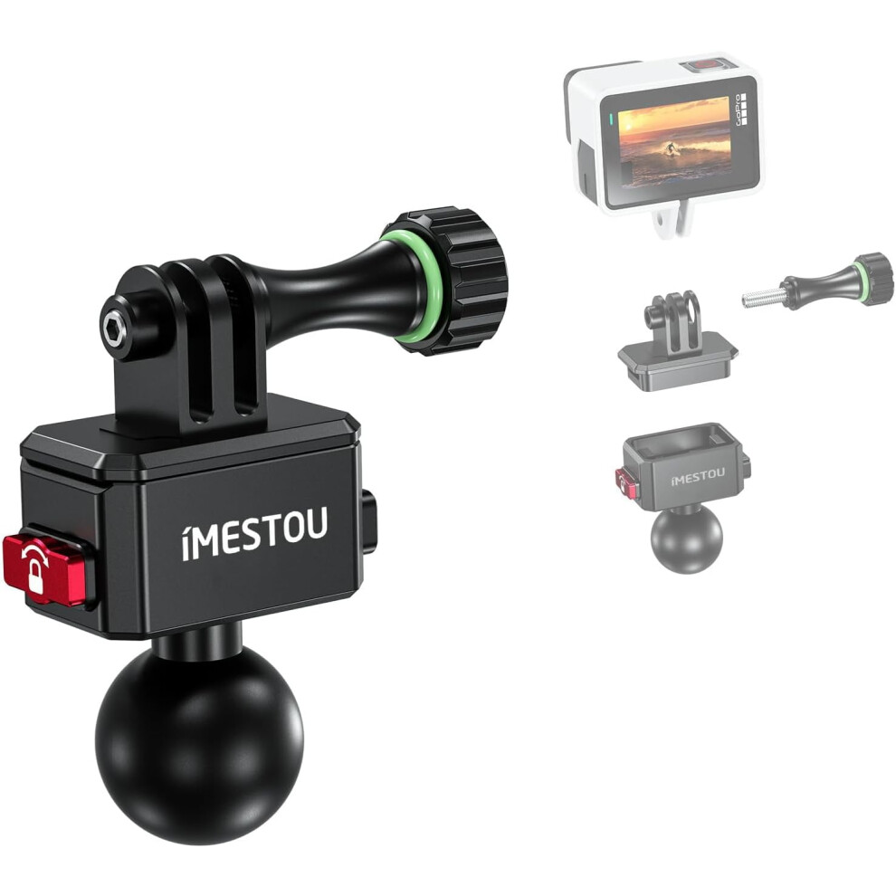 Action Camera Riding Mount With Three-Claw Joint For Gopro Motion Cameras, 1Â Ball Head 360 Adjustable Fits 9558633713046