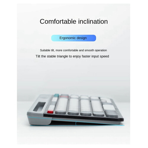 Wireless Bluetooth Round Keycap Keyboard and Mouse Suitable for Tablets and Laptops Black 2