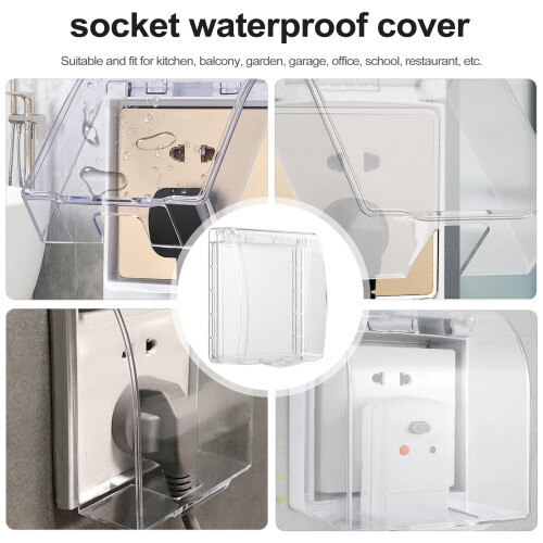 Mizh 2pcs Switch Waterproof Covers Socket Protective Covers Socket Protectors 1