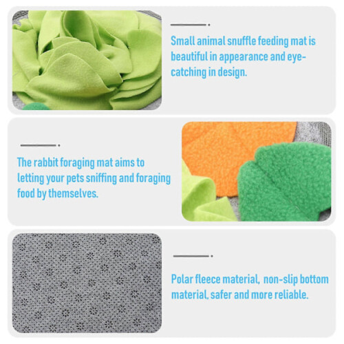 1 pc Rabbit Activation Mat Funny Interactive Nose Work Small Animal Feeding Mat 1
