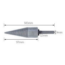 Flash Deals! Nomeni Hardware Drill Bits Wood Splitting Drill Bit Split Wood Cone Drill Tool C Hexagonal Handle, 1 Split Cone Grey