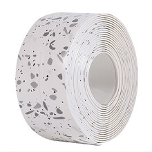 Washranp Caulk Tape, Vinyl Waterproof Self-Adhesive Flower Print Sealing Strip for Kitchen Sink, Toilet, Wall Edge Protector