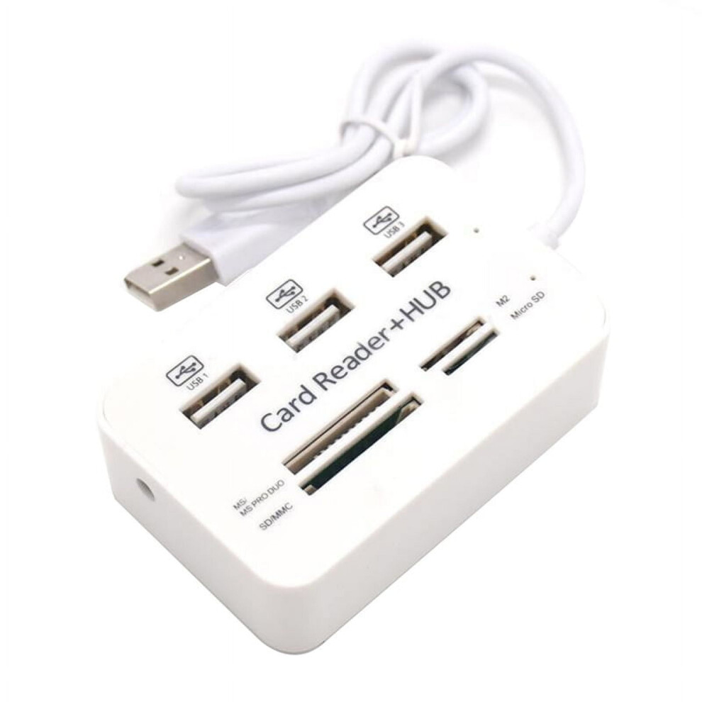 7 In 1 Usb 2.0 Hub Card Reader Combo High Speed External Memory Card Reader Tablet Charging Extend Dock 9193271561446