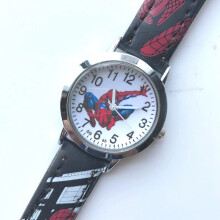 Kids Boys Spiderman Quartz Watch Wristwatch Black