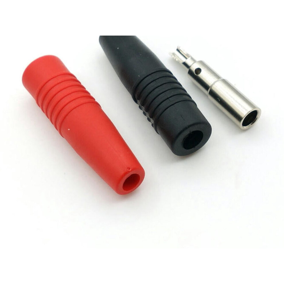 For 100Pcs Copper 4Mm Banana Socket Female Solder Silicone Insulated Connector 9418476333316