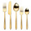 Unbranded Classic Gold Handle Salad Fork 1