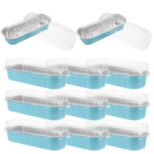 25 Pcs Baking Mold Disposable Pans Bakeware with Lids Food Containers Plate Aluminum Foil Plastic