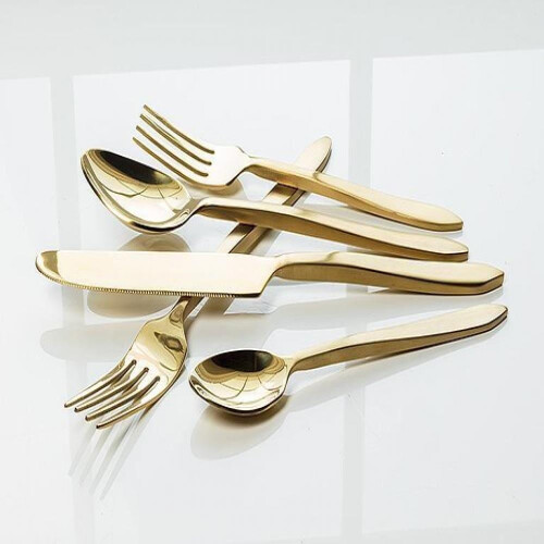 Unbranded Classic Gold Handle Salad Fork 1