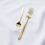 Unbranded Classic Gold Handle Salad Fork 3