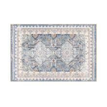 Vintage Ethnic Area Rugs, Retro Washable Non-Slip Rugs for Bedroom, Dining Room, Living Room, 4 x 6 ft, Blue, 1 Pack