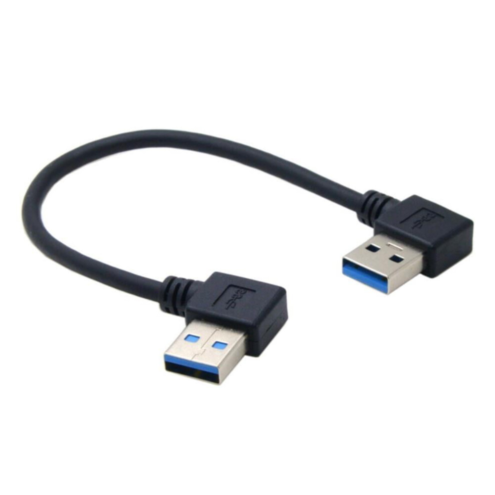 Usb 3.0 Type A Male 90 Degree Left Angled To Usb 3.0 A Type Right Angled Extension Cable 0.2M/20Cm 9418476337000