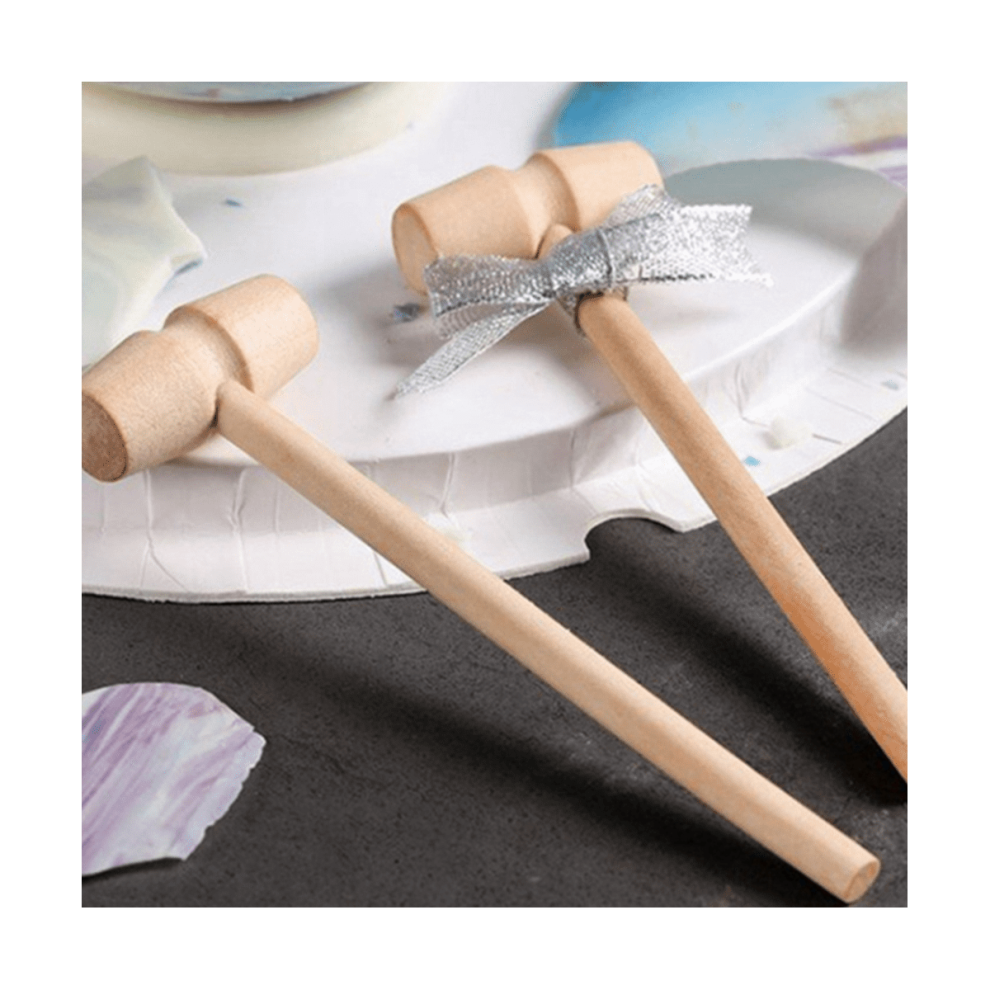 90Pcs Mini Wooden Hammer For Lobster Crab And Other Shellfish,Solid Wood Mini Mallet Knocking Planet Cake Wooden Hammer 9418476336942