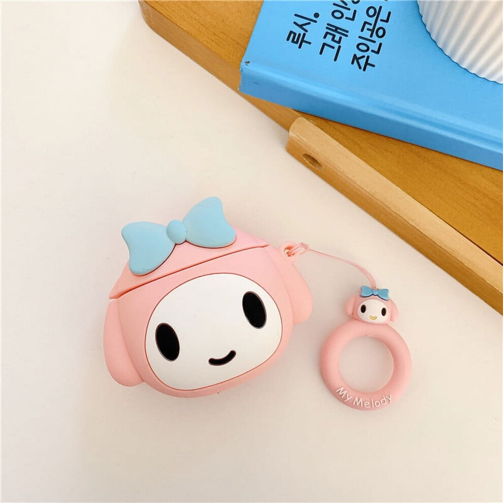 Sanrio Melody Kuromi Silicone Case Compatible With Airpods Pro 2Nd Gen, Airpods 3 & Airpods Case Â Anime Earphone Cover 9418476337819