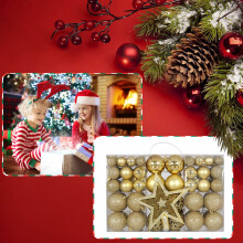 Viflosae 101PCS Christmas Ball Ornaments, Holiday Tree Decorations, Multiple Styles for Christmas, Party, Halloween, Black Friday Deals