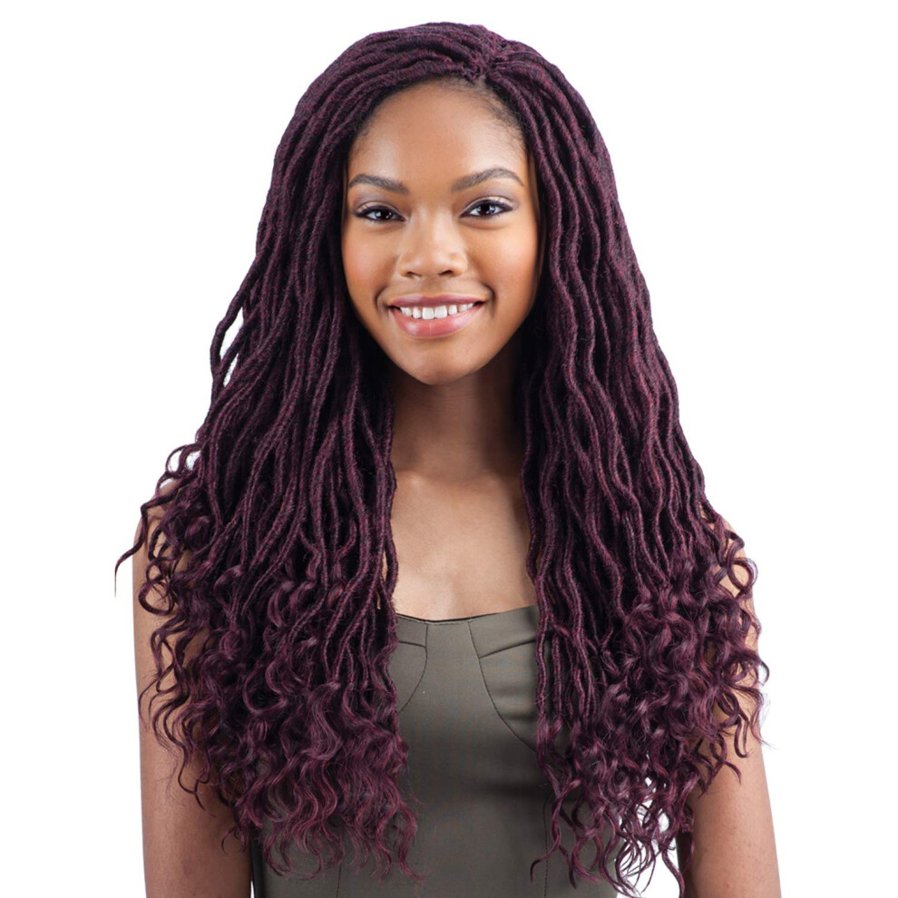 Unisex Pack Deals! Synthetic Hair Crochet Goddess Loc 18" (4-Pack, 1B)