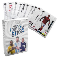 World Football Stars 55 pcs limited edition cards plastic football player cards (FMY) Silver