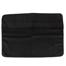 27 Inch Black Polyester Computer Monitor Dust Cover Protector with Inner Lining with Pocket for LCD Screen