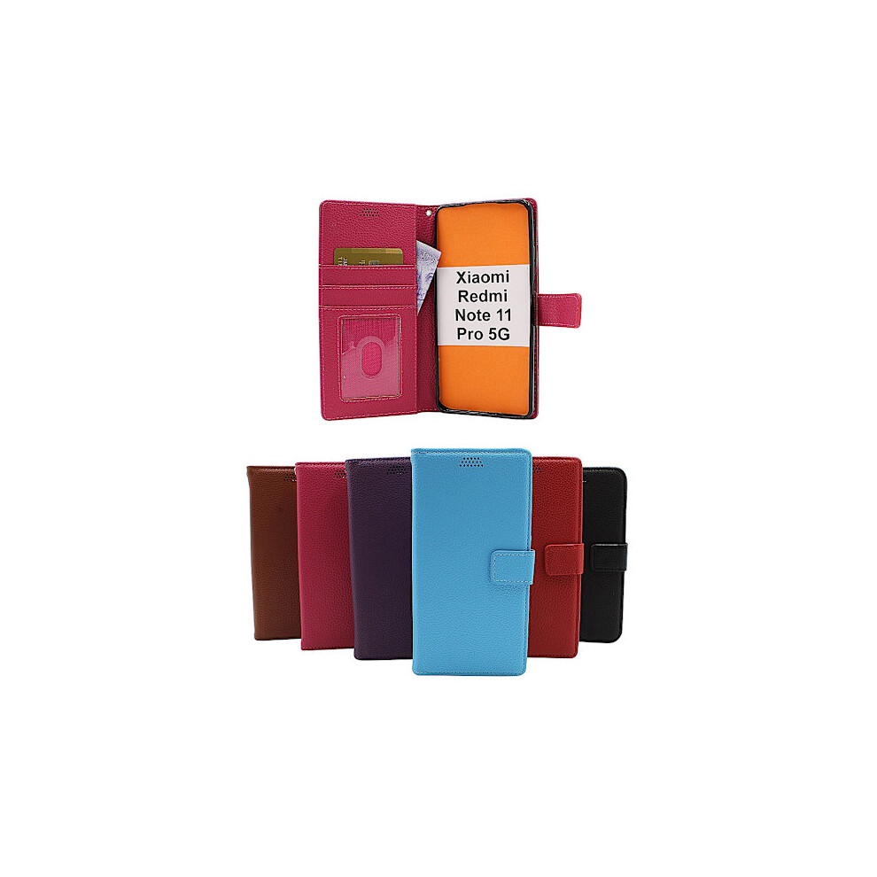New Standcase Wallet Compatible With Xiaomi Redmi Note 11 Pro 5G Purple 9130661620673