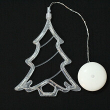 Christmas Indoor Window Light Decoration, Christmas Tree Lights for Outdoor Indoor Home Bedroom Wedding Party Holiday Wall- Warm White