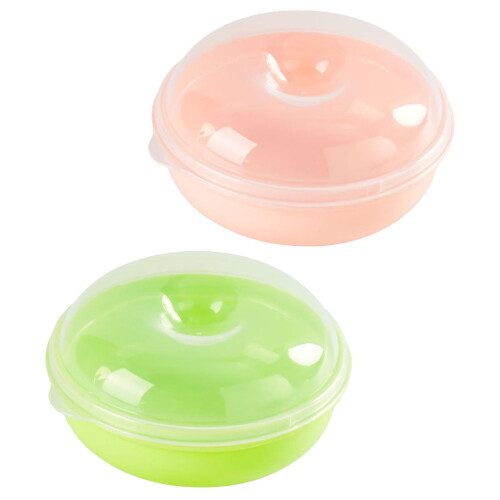 2pcs Bread Box Plastic Bread Container Fresh Keeping Bread Box Sandwich Storage Box