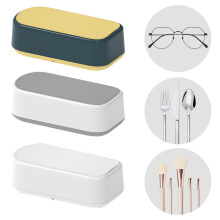 SUSUchens Ultrasonic Cleaning Machine Portable Professional Glasses Cleaner Machine for Jewelry Rings Watches Necklaces Grey
