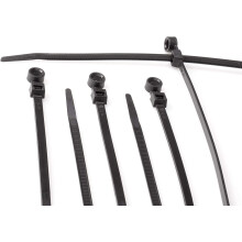 11 inch Black Nylon Zip Ties - Strong Zip Tie, Wire Ties - Indoor and Outdoor Rated -Screw Mounting Hole, Zip Ties