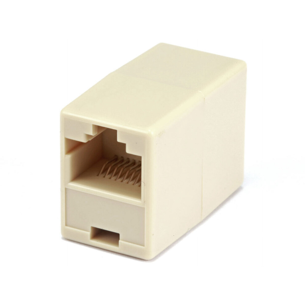 New Cat5e Cat5 Rj45 Inline Ethernet Network Patch Cable Coupler, 8P8c Straight Beige 9170372845842