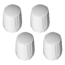 4Pcs Radiator Valve Cap White Plastic Floor Heating Manifold Hand Wheel Switch Accessories M30X1.5 Thread Radiator Cap-Long
