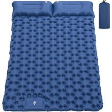 Inflatable Camping Mattress: Thick & Lightweight Double Air Mattress for Outdoor Use, Compact & Portable Navy-2[JUN] Navy-2 Double sleeping pad