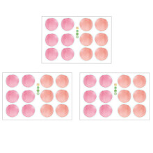 Amosfun 3 Sheets Watercolor Dot Wall Stickers Kids Rooms Decoration DIY Wall Art Kit