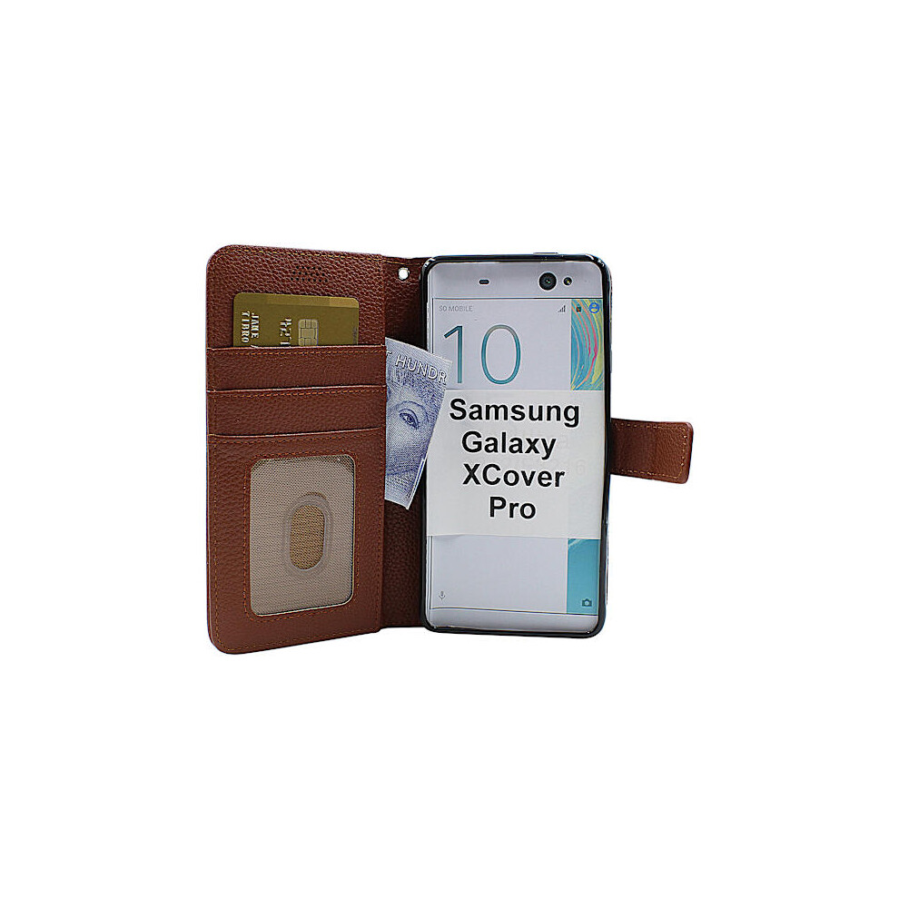 New Standcase Wallet Compatible With Samsung Galaxy Xcover Pro (G715f/Ds) Brown 9165521392964