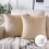Phantoscope 20" x 20" Modern Beige Polyester Throw Pillow , ( 2 Count) 1