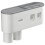 Automatic Toothpaste Dispenser with 2 Cups, No Drill Wall Mounted Toothbrush Holder and Storage Shelf 1