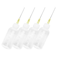 Precision Squeeze Bottle with Needle Tip for Glue and Paint, Clear Leakproof Craft Applicator 4pcs