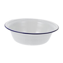 Vintage Enamel Basin Large Capacity Wash Bowl with Classic Style and AntiSlip Base