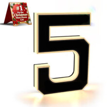 Solar House Numbers Waterproof LED Address Sign with Dusk to Dawn, Weatherproof for Home Yard