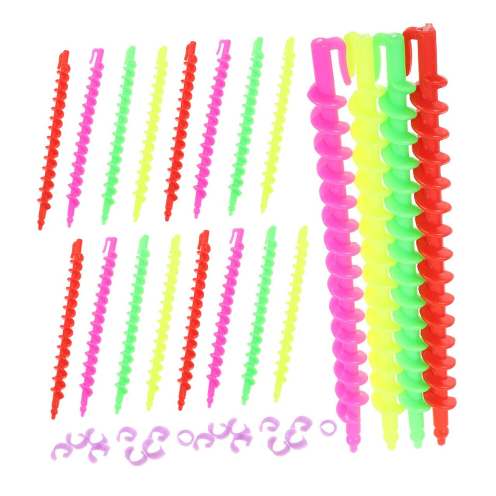 26Pcs Spiral Hair Perm Rods Plastic Hair Curlers for Women Consistent Curl Shape Salon Use