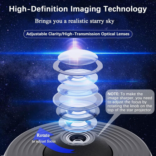 Star Projector with 12 Starry Sky Modes, Adjustable Focus Galaxy Projector for Bedroom Ceiling 1