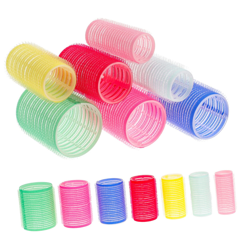 14pcs Self Grip Hair Rollers Set Heatless Curlers for Short Hair Waves and Volume