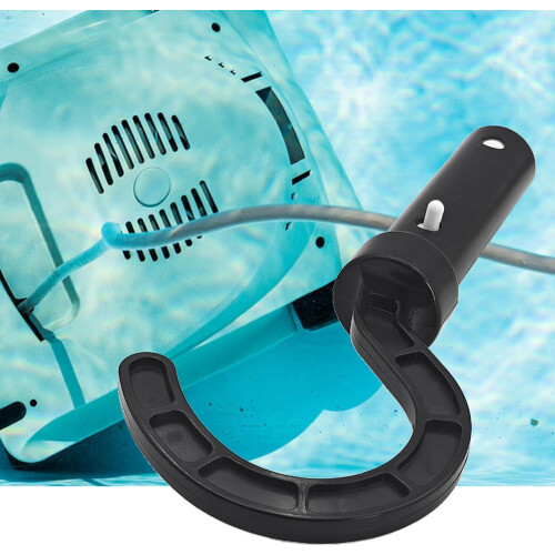 Pool Vacuum Holder for Robotic Pool Cleaner, Wide Compatibility Hook with Secure Pole Grip 2