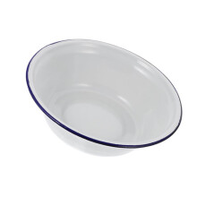 Vintage Enamel Basin Large Capacity Wash Bowl for Kitchen Washing Vegetables and Serving Food