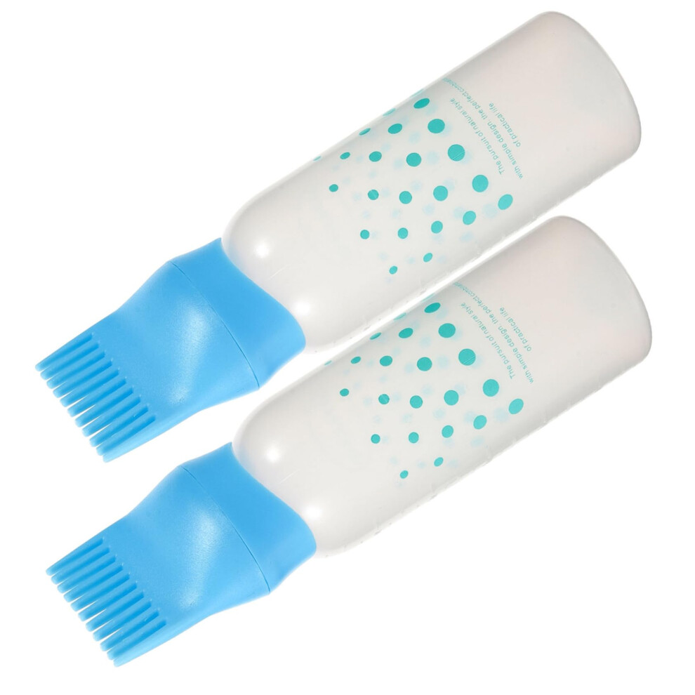 2Pcs Hair Dye Applicator Bottle with Comb for Precise Root Application, Reusable Graduated Design