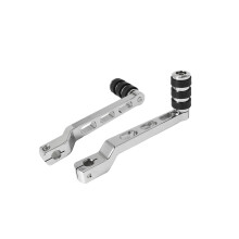 Shifter Peg and Heel Toe Shift Lever Chrome for Harley Davidson Touring Road King Direct Fit Upgrade