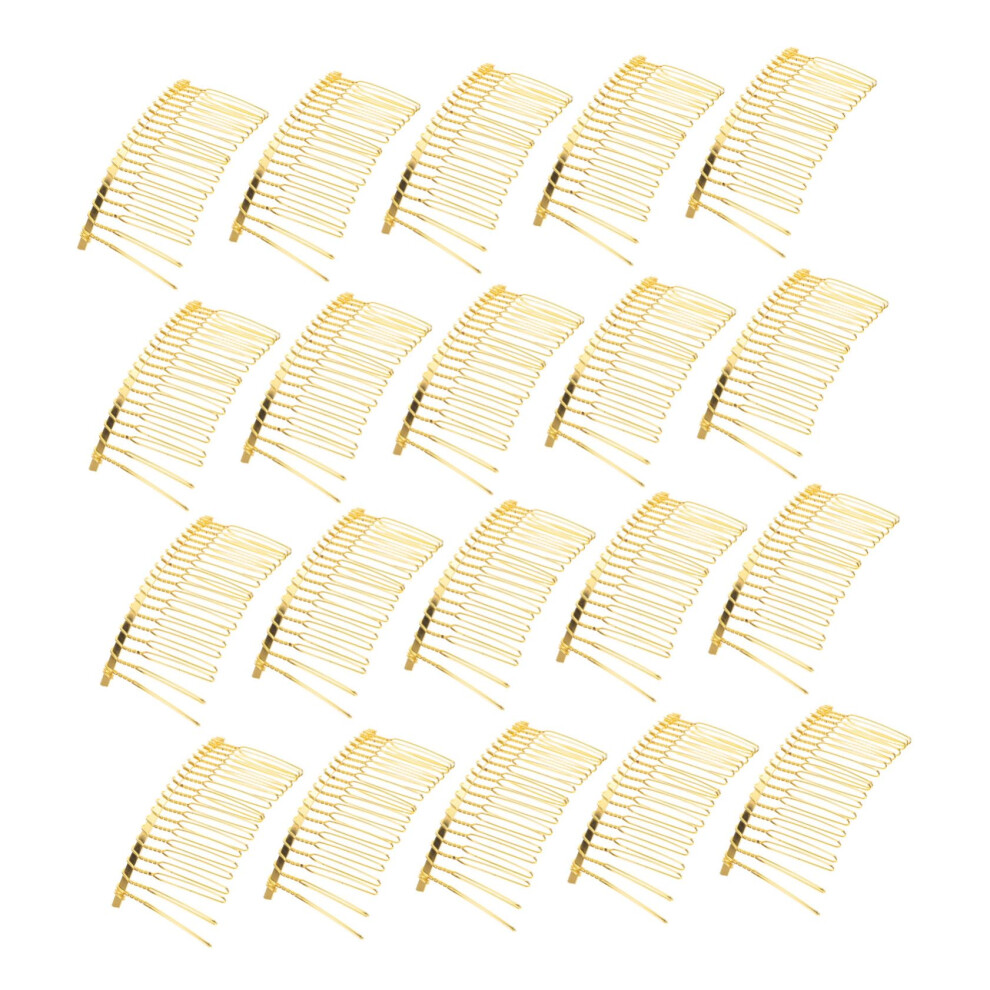 Unisex Gold Hair Styling Comb Set With Elegant Finish For Secure French Twist Updos And Weddings
