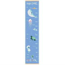 Extra Wide Kids Height Chart Wall Sticker with Cartoon Design, Removable for Children Room Decor