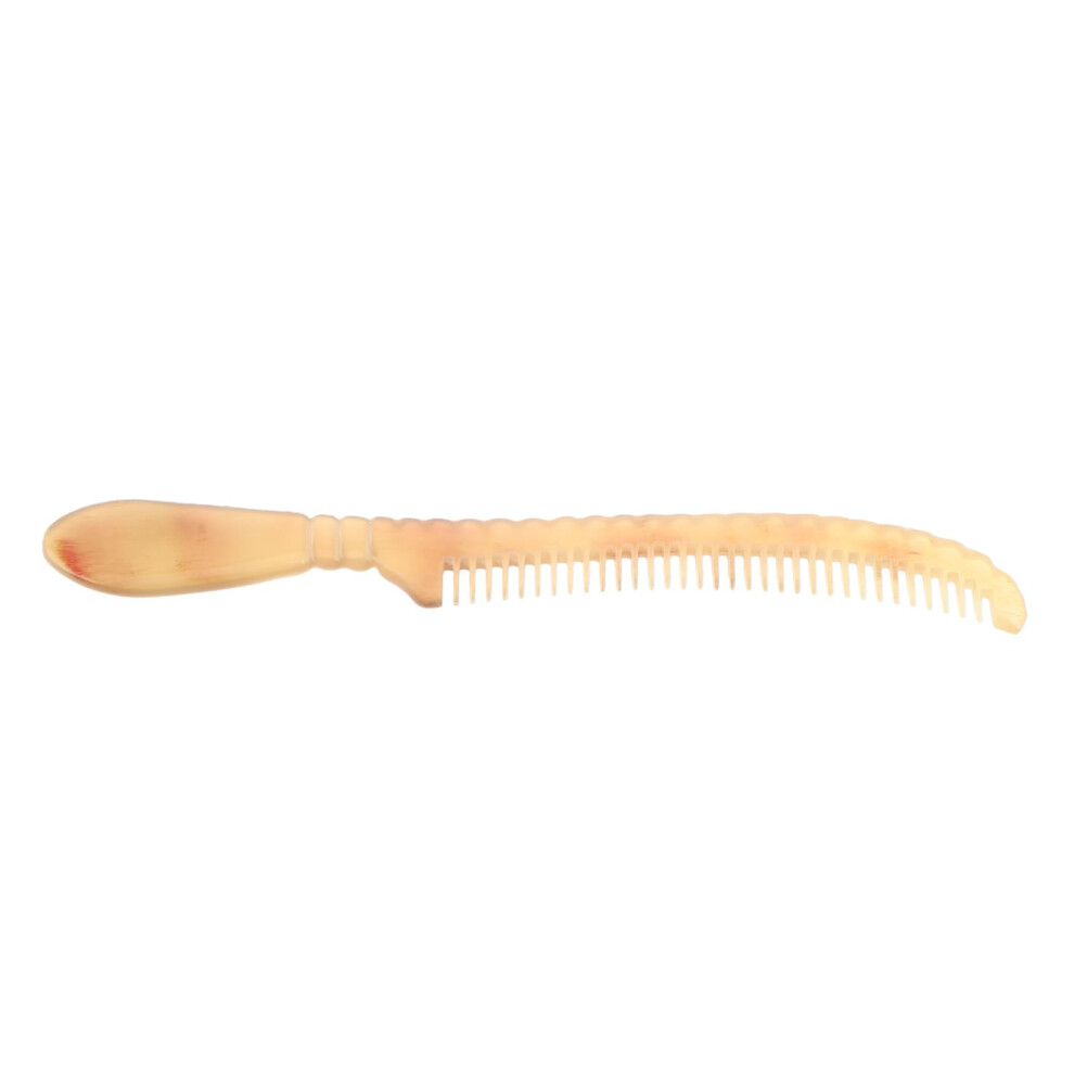 Unisex Natural Horn Fine Tooth Comb Anti Static Gentle Scalp Massage Detangling For All Hair Types