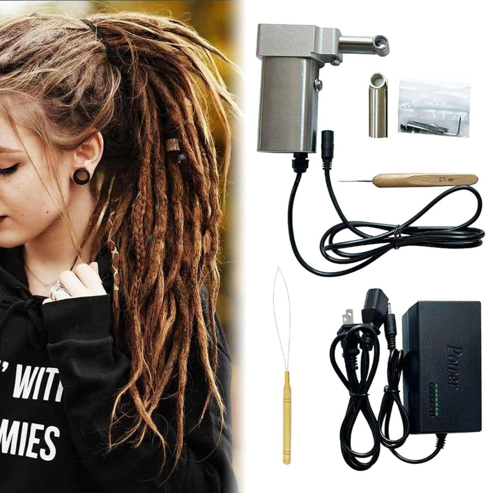 Unisex Silver Automatic Dreadlock And Hair Braiding Machine 10Mm For Fast Styling And Extensions