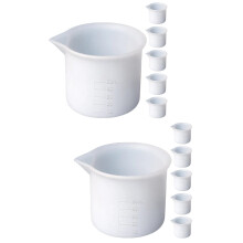 12 Pcs DIY Epoxy Tools Multifunction Epoxy Cups Supple Measuring Cups Reusable Measuring Cups