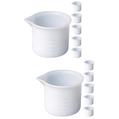 12 Pcs DIY Epoxy Tools Multifunction Epoxy Cups Supple Measuring Cups Reusable Measuring Cups